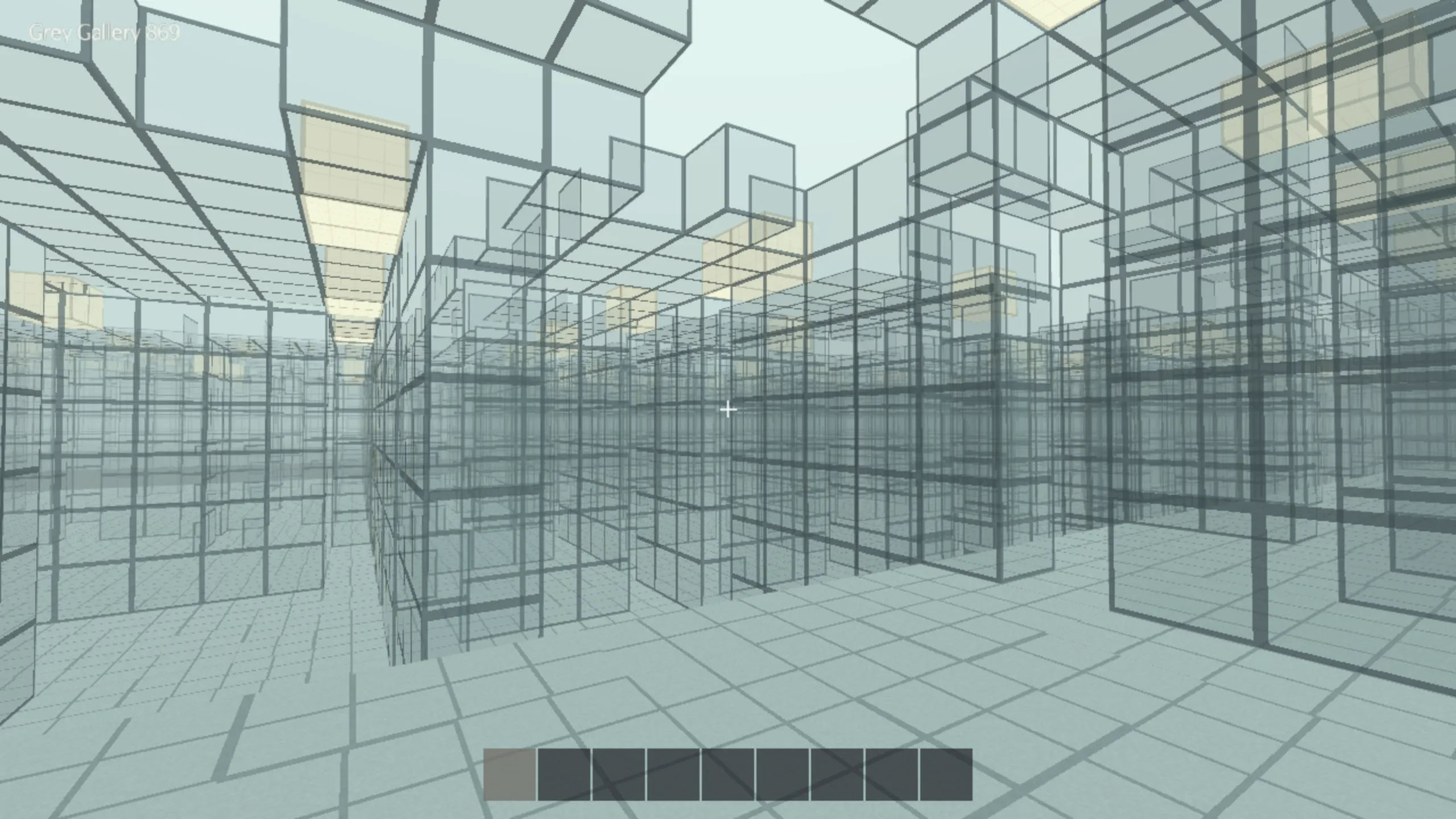 Grey Gallery 869 - a world where the geometry stayed transparent